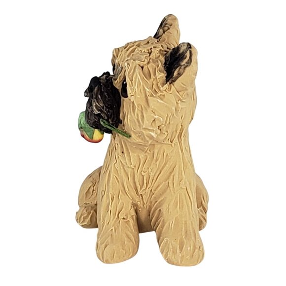 Cairn Terrier Brussels Griffon Rose Figurine By Raquel Torres Furever Clay - Picture 4 of 8